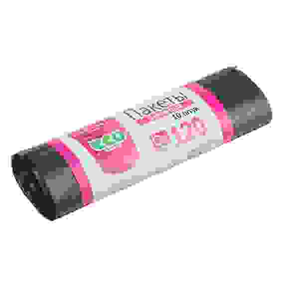 Мешки для мусора 120л, 14 мкм, ПНД черные, 10шт в рулоне, 101-008 GRIFON