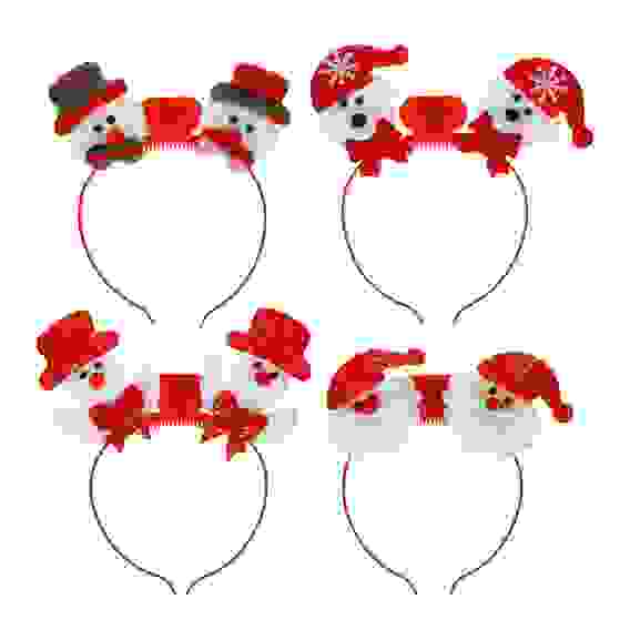 Ободок карнавальный LED, пластик, полиэстер, 3xLR1130, 17,5х19 см, 4 дизайна СНОУ БУМ