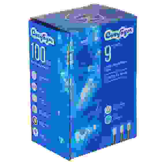 Гирлянда эл. вьюн 9м, 100LED-алмаз,голубой, пост. свечение, ПВХ прозр., коннектор, 220В СНОУ БУМ