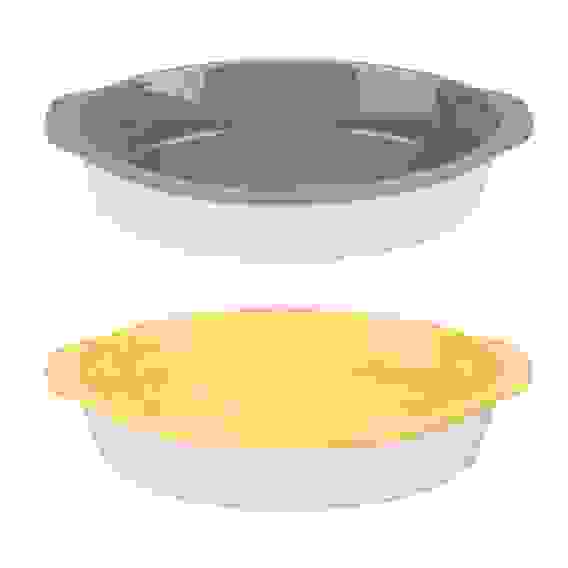 Форма для запекания и сервировки овальная с ручками, керамика, 31х21х6см, рельеф, 2 цвета MILLIMI