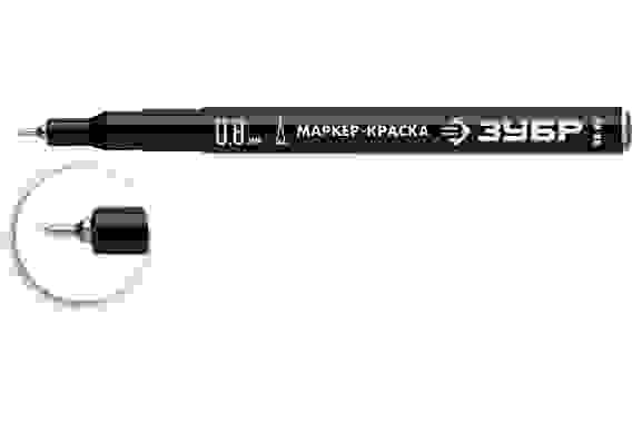 Маркер-краска МК-80 черный экстра тонкий 0,8мм Зубр
