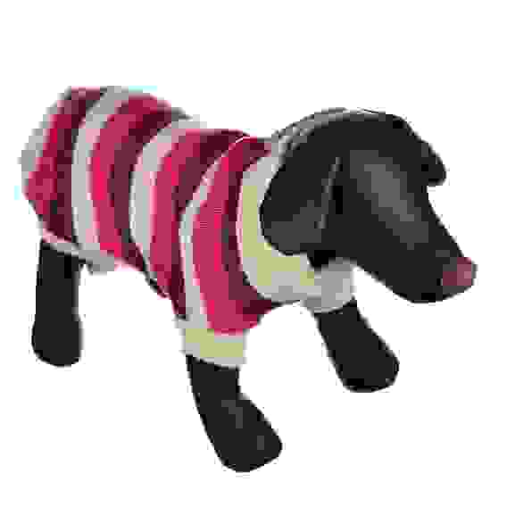 Свитер для животных в полоску, полиэстер, длина по спинке 20, 25, 30, 35см, зеленый