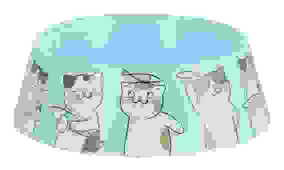 Миска для кошек &quot;Мур-мяу&quot; 0,3л (голубой)