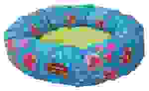 Лежак ватрушка для кошек/собак РОДНЫЕ МЕСТА Васильки 50x50x15 см, арт.3420614