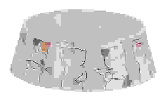 Миска для кошек &quot;Мур-мяу&quot; 0,3л (св.серый)