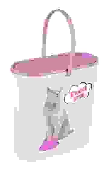 Контейнер для корма "Феликс" 6л (розовый)