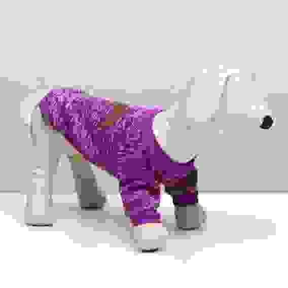 Свитер меланжевый, размер S (ДС 25, ОШ 25, ОГ 35 см), фиолетовый 5152067