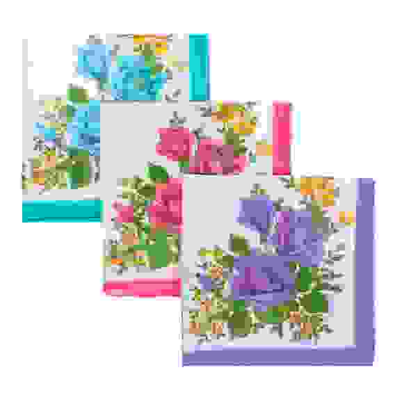 Набор носовых платков 3шт, женские, хлопок, 28х28см, арт.GL-2904-3