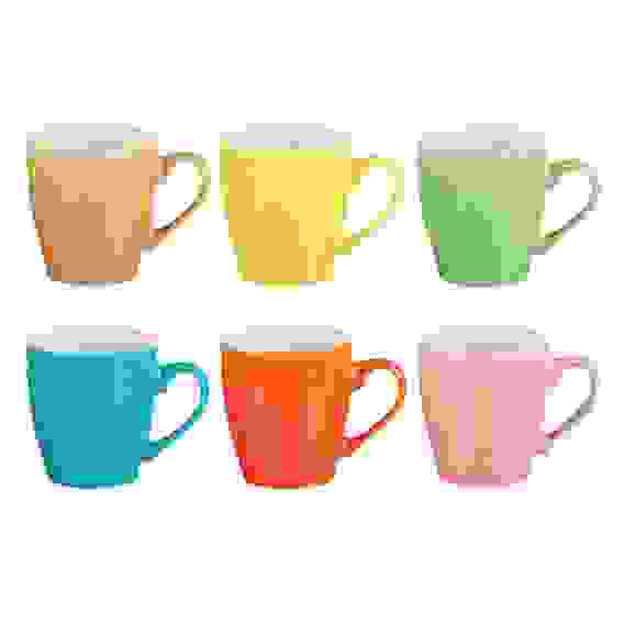 Кружка 250мл, фарфор, «Краски», 4-6 цветов