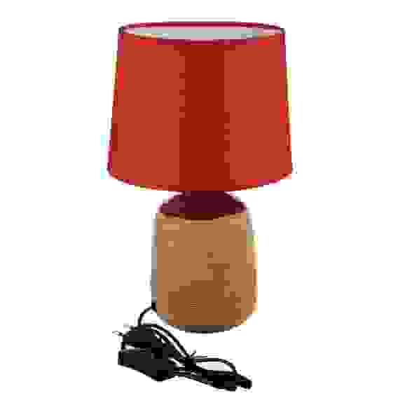 Лампа настольная, E27, 30см, 60Вт, керамика, текстиль, 3 цвета FORZA