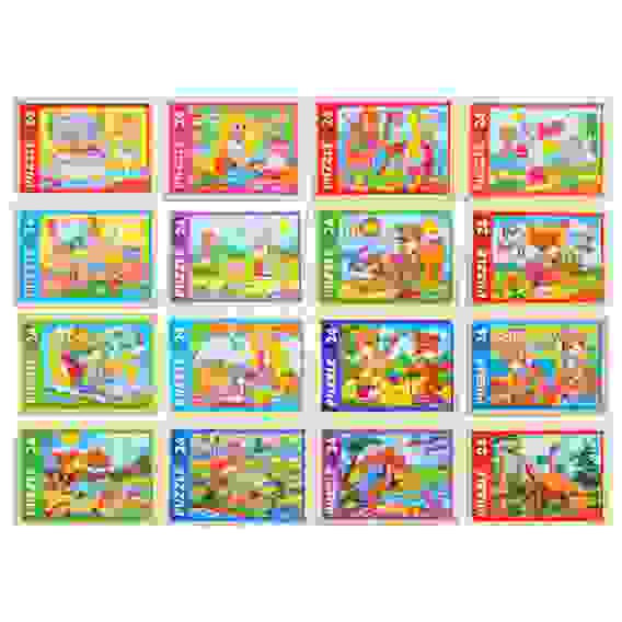 Пазлы 24 детали микс, картон, 17,5х13см, 16-32 дизайна РЫЖИЙ КОТ