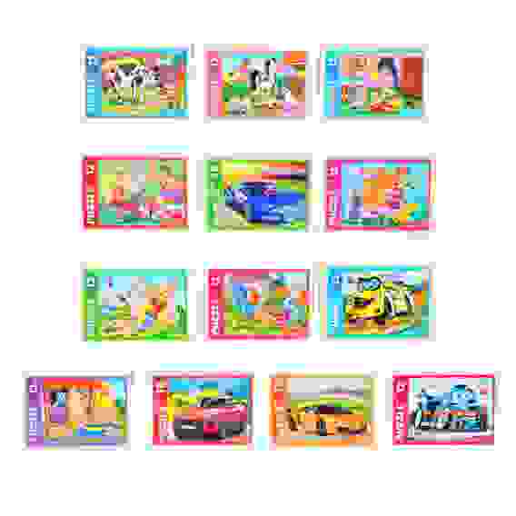 Пазлы 12 деталей микс, картон, 17,5х13см, 10-16 дизайнов, П-12-5640 РЫЖИЙ КОТ