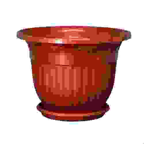 Горшок-кашпо \&quot;Лозанна \&quot; с подставкой 7 л.(медный)