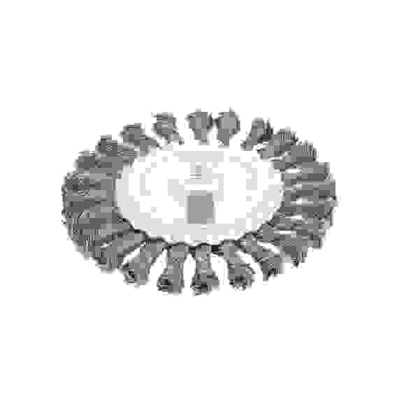 Щетка для УШМ 125мм, М14 плоская, крученая проволока 0,5мм //Matrix