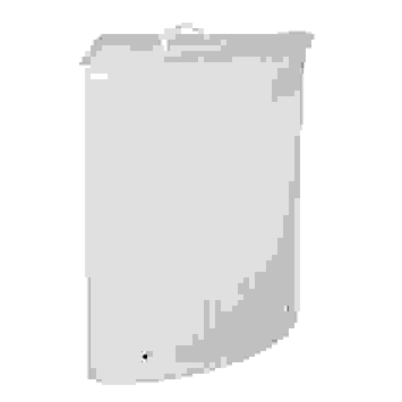 Корзина для белья складная с крышкой, угловая, бамбук, 35x35х50см, белая VETTA