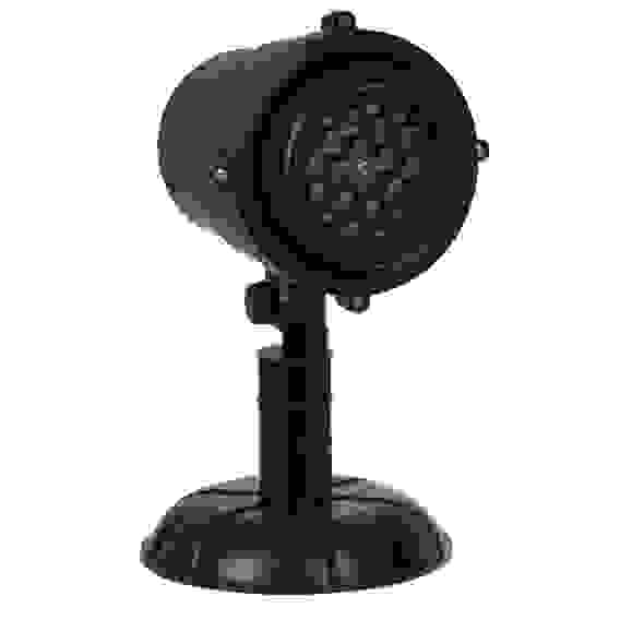 Проектор \"Вальс снежинок\", 4LED*бел/шамп., 20х10см, 2 насадки, дальность 5-10м, 12В, 220В СНОУ БУМ