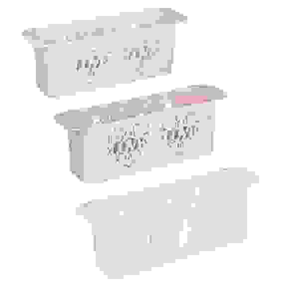 Полочка для ванной комнаты на присосках, пластик, 26х7х8,5см, 3 цвета VETTA Романтика