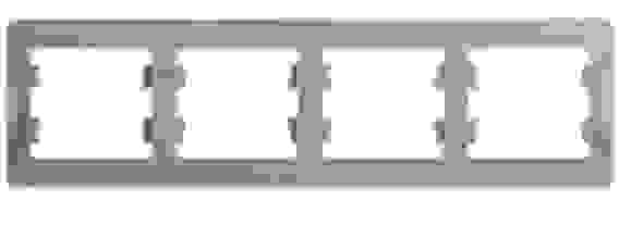 Рамка СУ 4 мест. алюм. (горизонт.) GSL000304 Schneider GLOSSA
