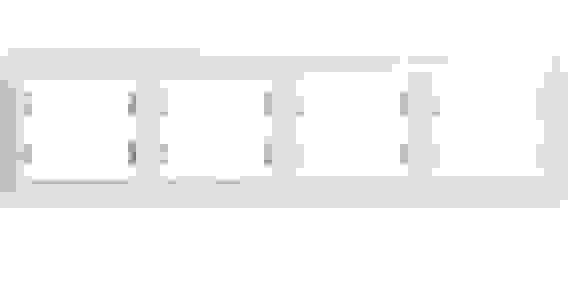 Рамка СУ 4 мест. бел. (горизонт.) GSL000104 Schneider GLOSSA