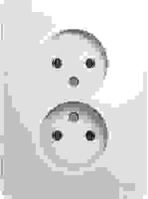 Розетка СУ 2 мест. бел. (пл.осн.) GSL000120Schneider GLOSSA