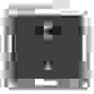 Розетка мех. СУ 1 мест. антрацит (пл.осн., земля, штор.) GSL000745 Schneider GLOSSA