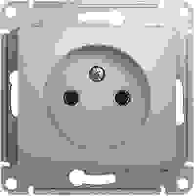 Розетка мех. СУ 1 мест. алюм. (пл.осн.) GSL000341 Schneider GLOSSA