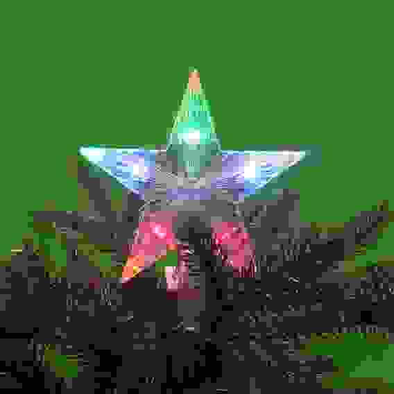 Гирлянда эл. макушка на ёлку 16см, 10 LED, мульти, пост. свечение, ПВХ прозрач., 220В СНОУ БУМ