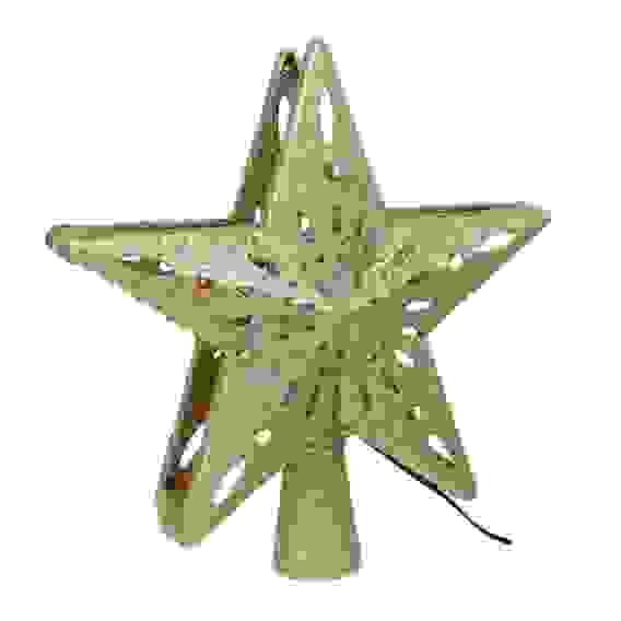 Проектор верхушка на елку, 4LED*белый, 0°-180°, 24,3х6,5х25,5см, ПВХ черный, 220В, 50гц СНОУ БУМ