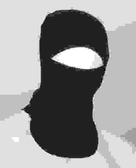 Шапка-маска трикотажный зимний, черный