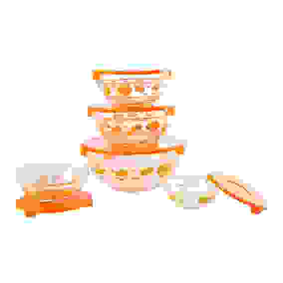 Набор стеклянных салатников с крышками GLSA-5-001