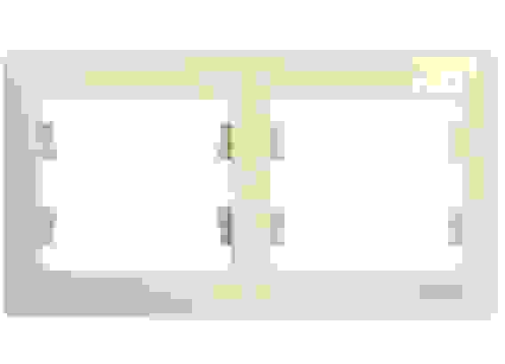 Рамка СУ 2 мест. беж. (горизонт.) GSL000202 Schneider GLOSSA