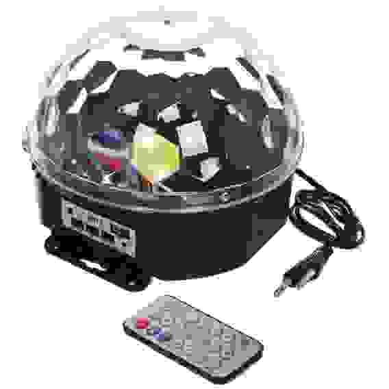 Диско-шар светодиодный \"Калейдоскоп\", LED (красный, зеленый, синий), USB+mp3+пульт