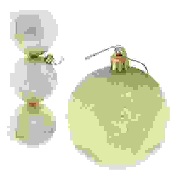 Новогодние шары &quot;Мягкий блеск&quot; 7см (набор 3шт.), золото