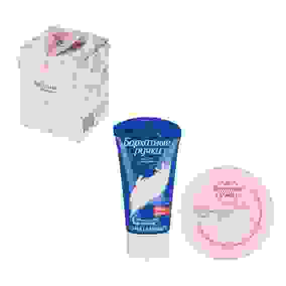 Акция!Набор подарочный женский Бархатные ручки Забота для всей семьи (43+50)мл