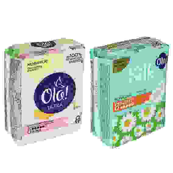 Прокладки гигиенические OLA! супер, ультратонкие Ромашка/Бархатистая сеточка 8 шт, 50082 арт.0460