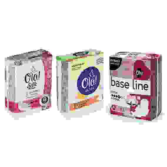 Прокладки гигиенические OLA!нормал,Ромашка/Шелковистая поверхн/Base Line 10шт/8шт,арт.0453/02563