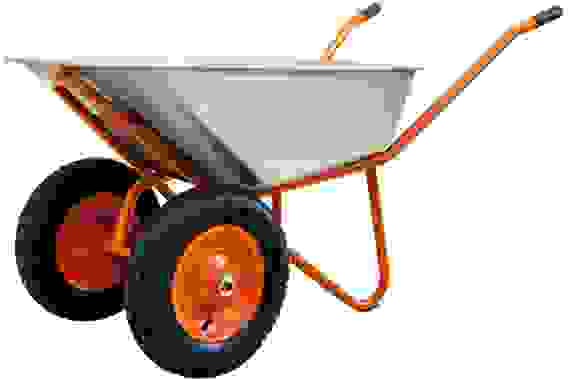 Тачка строительная двухколесная 110л Мастер алмаз