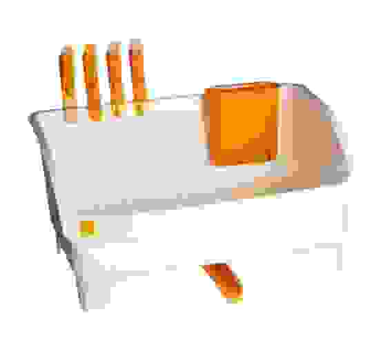 Сушилка для посуды со сливом поворотная 368*265*267мм БЕЛЫЙ