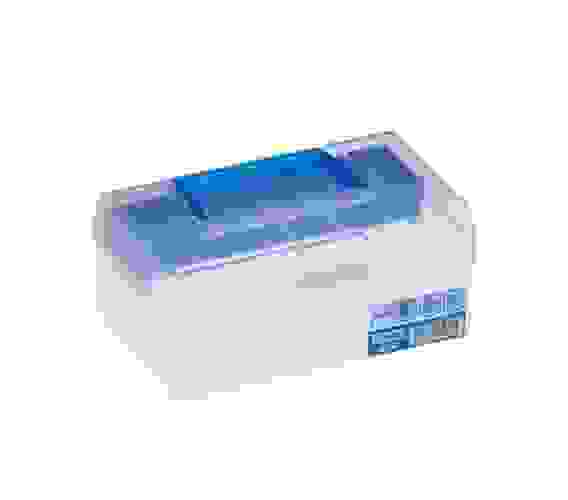 Контейнер для хранения 0,63л 170*110*77мм двухуровневый с ручкой ГОЛУБОЙ