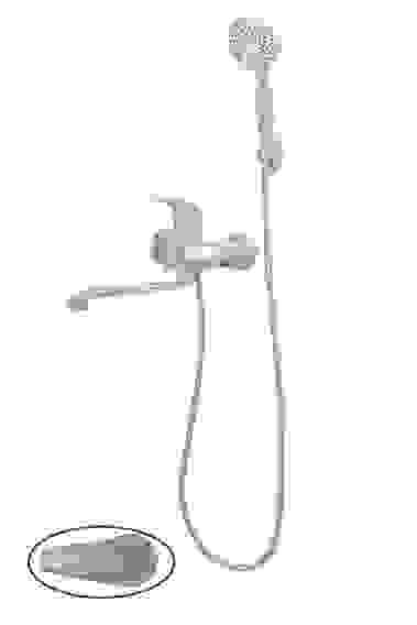 Акция! Смеситель д/ванн д.40 "Омега" S-нос (дивертор в корпусе) 3309НД/10