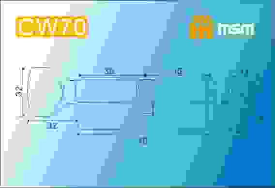 Ц.м.с перфо.ключ-верту CW70mm SB (Матовая латунь) MSM