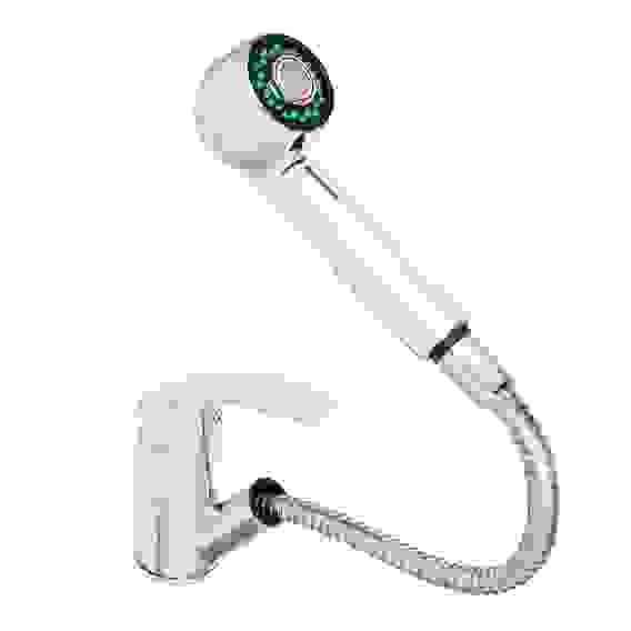 Акция! Смеситель для кухни Вега, выдвижной излив, картридж 40мм, гайка, латунь, хром RAIN