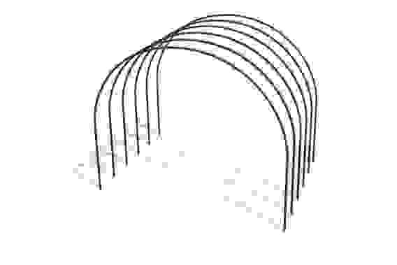 Дуги парник ПВХ 1,6*1м 4м ст. труба (6шт)