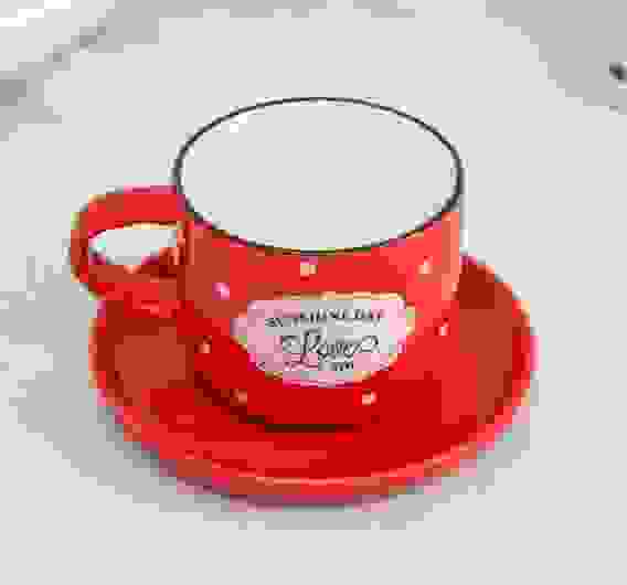 Чайная пара «Влюбленность», 150 мл, блюдце 12,5 см, цвет МИКС