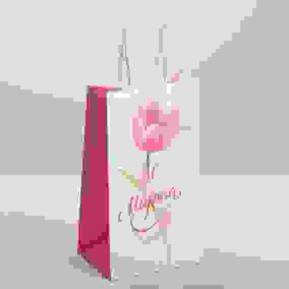 Пакет подарочный крафт «С 8 Марта», 12 × 21 × 9 см 4544680