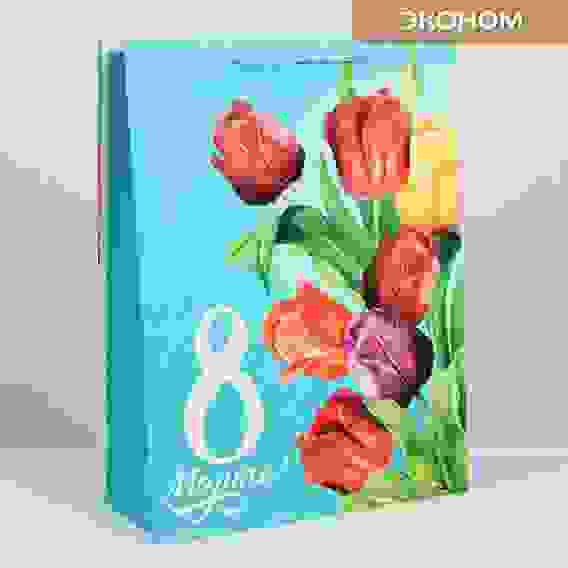 Пакет ламинированный вертикальный «Тюльпаны», L 31 × 40 × 11.5 см 6631892