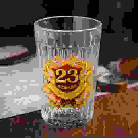 Граненый стакан \"Настоящему мужчине\" 200 мл 6245061