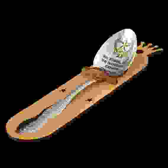 Ложка чайная с гравировкой «За тобой, как за каменной стеной», h=14см. 3263295