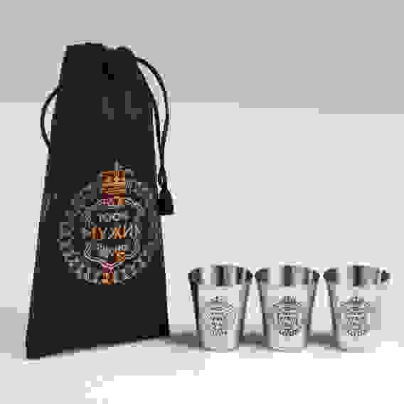 Набор стопок, серия: 23 Февраля, &quot;100% Мужик&quot;, 3 шт × 30 мл, стопка 4 х 3.5 см 5215115