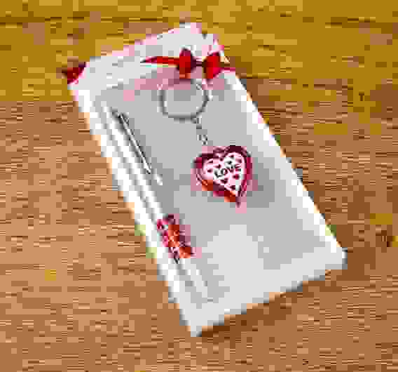 Набор подарочный 2в1 (ручка, брелок-сердечко) 4473238